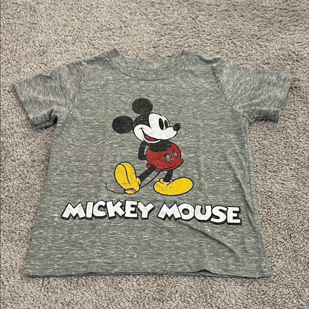 Disney Mickey Mouse Gray and Red Kids T-Shirt